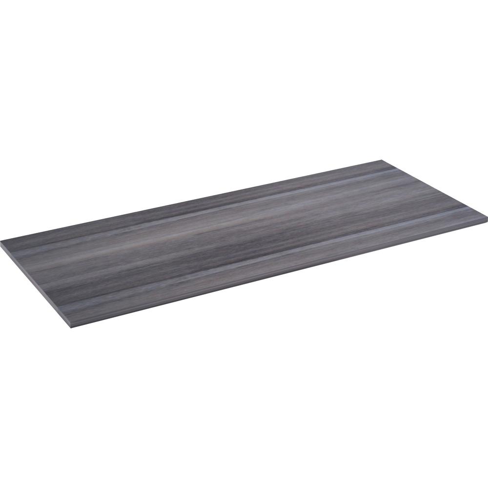Lorell Relevance Series Charcoal Laminate Office Furniture - 72'' x 30'' Table Top - Straight Edge - Material: Polyvinyl Chloride (PVC) Edge - Finish: Charcoal, Laminate