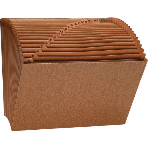 Business Source Letter Recycled Expanding File - 8 1/2'' x 11'' - 21 Pocket(s) - Brown - 30% Recycled - 1 Each