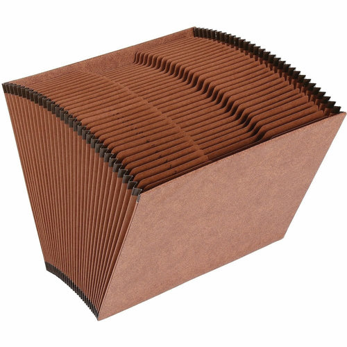 Business Source Letter Recycled Expanding File - 8 1/2'' x 11'' - 31 Pocket - Brown - 30% Recycled - 1 Each