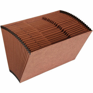 Business Source Legal Recycled Expanding File - 8 1/2'' x 14'' - 21 Pocket - Brown - 30% Recycled - 1 Each