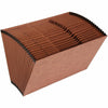 Business Source Legal Recycled Expanding File - 8 1/2'' x 14'' - 21 Pocket - Brown - 30% Recycled - 1 Each