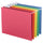 Business Source 1/5 Tab Cut Letter Recycled Hanging Folder - 8 1/2'' x 11'' - Top Tab Location - Blue, Green, Orange, Red, Yellow - 10% Recycled - 25 / Box
