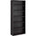 Lorell Fortress Series Bookcase - 34.5'' x 13''82'' - 6 Shelve(s) - Material: Steel - Finish: Charcoal, Powder Coated - Adjustable Shelf, Welded, Durable
