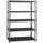 Lorell Iron Horse 3200 lb Capacity Riveted Shelving - 5 Shelf(ves) - 72'' Height x 48'' Width x 18'' Depth - 30% Recycled - Black - Steel, Laminate - 1 Each