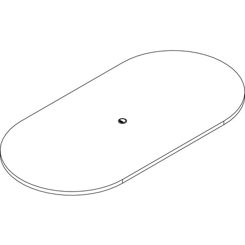 Lorell Prominence 2.0 Racetrack Conference Tabletop - Mahogany Racetrack, Laminated Top - 96'' Table Top Width x 48'' Table Top Depth x 1.50'' Table Top Thickness - Assembly Required - Particleboard Top