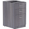 Lorell Essentials Series Box/Box/File Fixed File Cabinet - 16'' x 22''28.3'' - File, Box Drawer(s) - Finish: Laminate, Weathered Charcoal - File Drawer