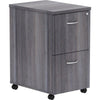 Lorell Essentials Series File/File Mobile File Cabinet - 16'' x 22''28.3'' - 2 x File Drawer(s) - Finish: Weathered Charcoal, Laminate