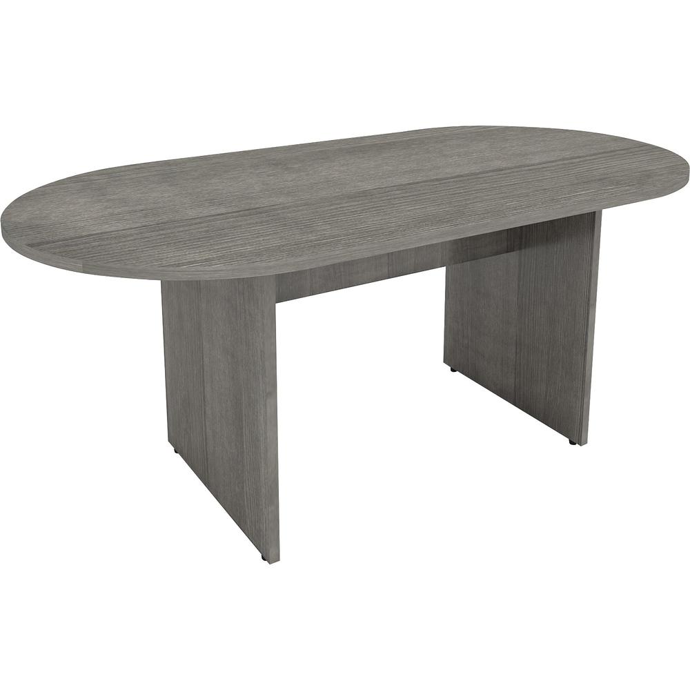 Lorell Essentials Oval Conference Table - 1.3'' Top, 0'' Edge, 72'' x 29.5''36'' - Finish: Weathered Charcoal, Laminate
