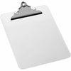 Business Source Spring Clip Plastic Clipboard - 8 1/2'' x 11'' Sheet Size - Spring Clip - Plastic - Clear - 12 / Box