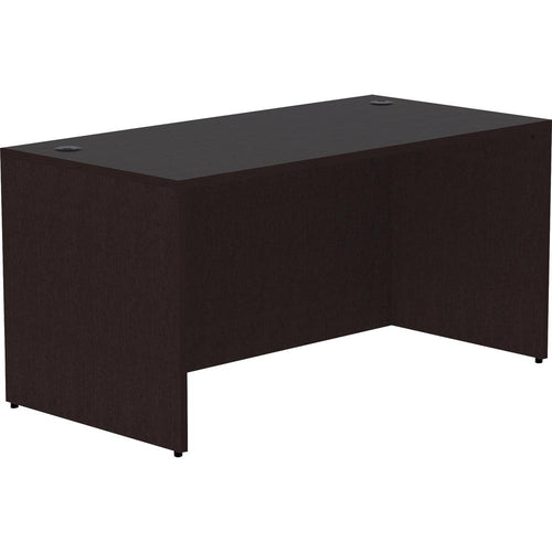 Lorell Essentials Series Rectangular Desk Shell - 60'' x 30''29.5'' Desk Shell, 1'' Top - Finish: Espresso