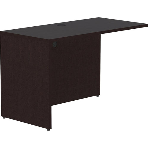 Lorell Essentials Series Return Shell - 48'' x 24''29.5'' Return Shell, 1'' Top - Finish: Espresso