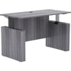Lorell Essentials Series Sit-to-Stand Desk Shell - 0.1'' Top, 1'' Edge, 60'' x 29''49'' - Finish: Weathered Charcoal