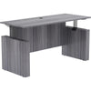 Lorell Essentials Series Sit-to-Stand Desk Shell - 0.1'' Top, 1'' Edge, 72'' x 29''49'' - Finish: Weathered Charcoal - Laminate Table Top