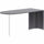 Lorell Essentials Series Peninsula Desk Box 1 of 2 - 66'' x 30''29.5'' Desk, 1'' Top - Finish: Weathered Charcoal Laminate