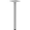Lorell Relevance Series Offset Square Leg - Powder Coated Silver Square Leg Base - 28.50'' Height x 7.87'' Width - Assembly Required - 1 Each