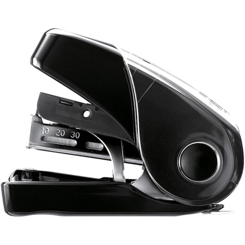 MAX Flat Clinch Mini Stapler - Staples Upto 25 Sheet - Black - 1 Each - Max