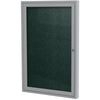 1 Door Enclosed Vinyl Bulletin Board with Satin Frame, 36''H x 30''W, Ebony - Ghent