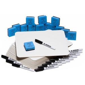 Charles Leonard Lapboard Classpack - 12'' (1 ft) Width x 9'' (0.8 ft) Height - White Masonite Surface - Lap - 30 / Set