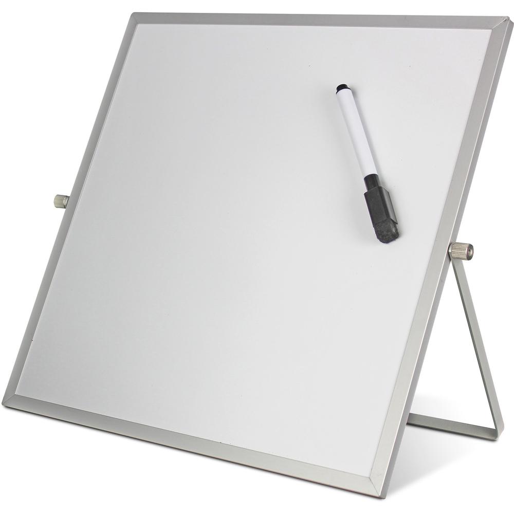 Flipside Dry-Erase Flip Easel - 12'' (1 ft) Width x 12'' (1 ft) Height - White Surface - Magnetic - 1 Each - Flipside Products