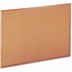 Universal Bulletin Board - 36'' Board Height x 48'' Board Width x 1.20'' Board Depth - Brown Natural Cork, Tan Surface - Durable, Self-healing - Oak Wood Frame - 1 Each