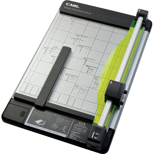 CARL Heavy-Duty Metal Base 12'' Paper Trimmer - 1 x Blade(s)Cuts 36Sheet - 12'' Cutting Length - Straight, Perforated Cutting - 0.8'' Height x 14'' Width - Metal Base, Acrylonitrile Butadiene Styrene (ABS