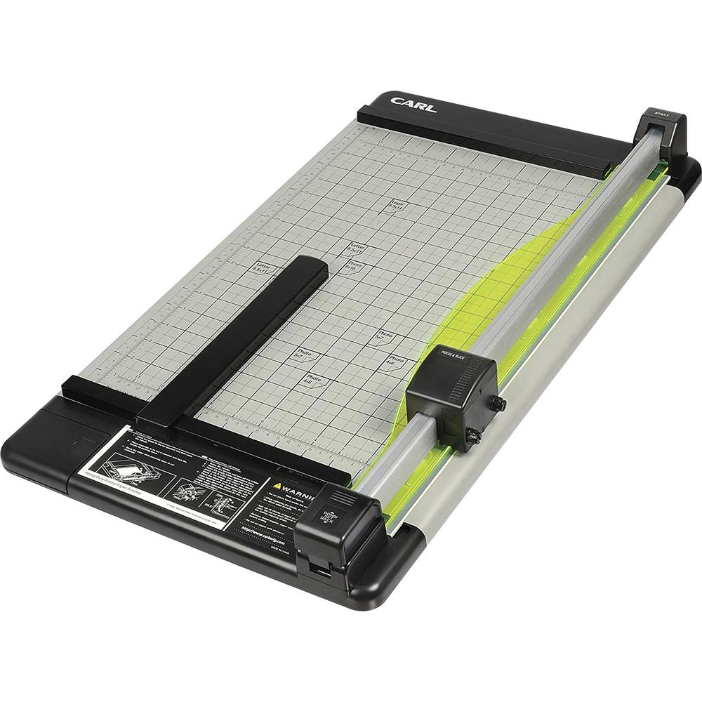 CARL Heavy-Duty Metal Base 18'' Paper Trimmer - 1 x Blade(s)Cuts 36Sheet - 18'' Cutting Length - Straight, Perforated Cutting - 0.8'' Height x 14'' Width - Metal Base, Acrylonitrile Butadiene Styrene (ABS