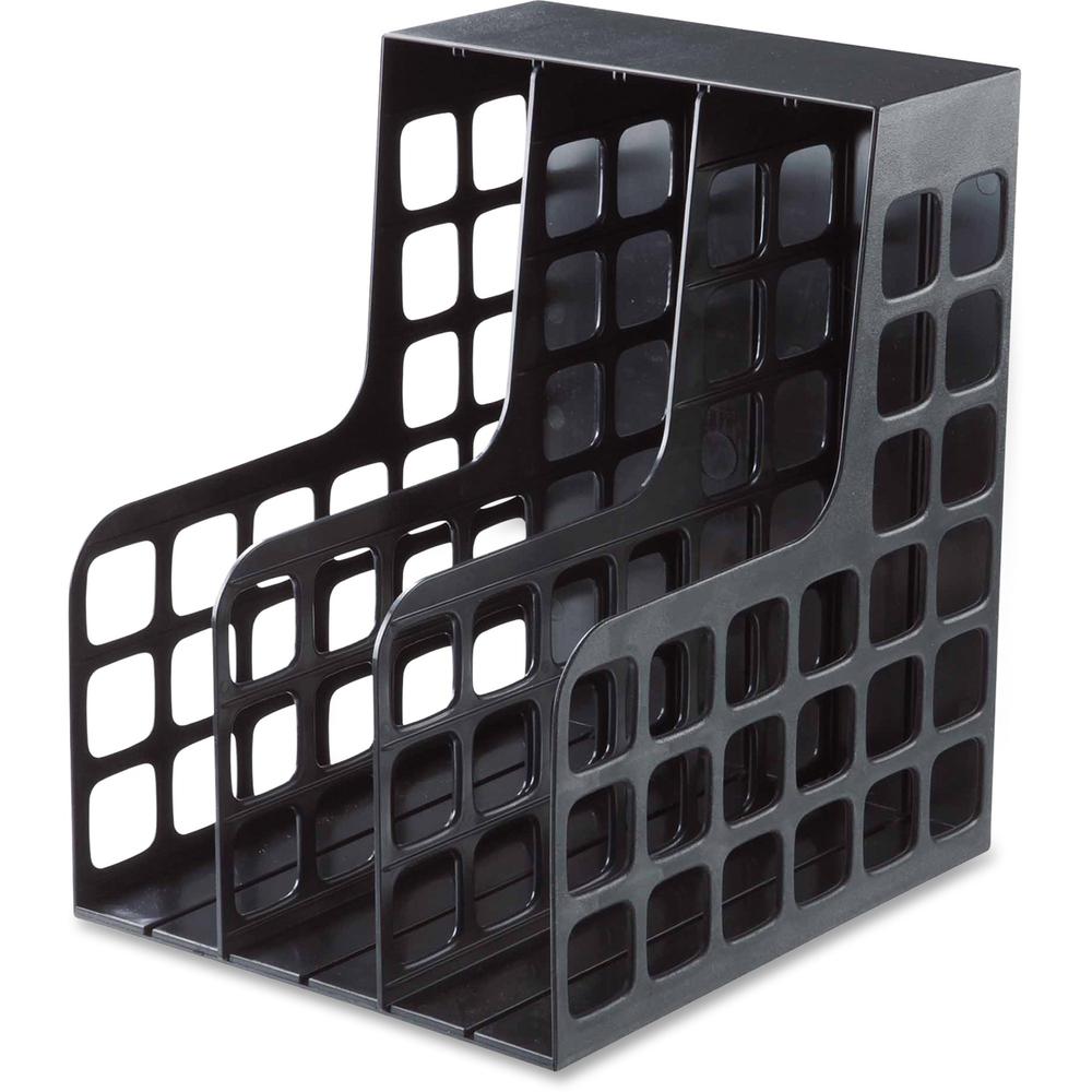 Oxford Decorack Shelf File - 2 Divider(s) - Black - Plastic - 1 Each - Pendaflex