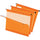 Pendaflex 1/5 Tab Cut Letter Recycled Hanging Folder - 8 1/2'' x 11'' - Orange - 10% Recycled - 25 / Box