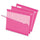 Pendaflex 1/5 Tab Cut Letter Recycled Hanging Folder - 8 1/2'' x 11'' - Pink - 10% Recycled - 25 / Box