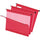 Pendaflex 1/5 Tab Cut Letter Recycled Hanging Folder - 8 1/2'' x 11'' - Red - 10% Recycled - 25 / Box