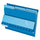 Pendaflex 1/3 Tab Cut Letter Recycled Top Tab File Folder - 8 1/2'' x 11'' - Top Tab Location - Assorted Position Tab Position - Blue - 10% Recycled - 100 / Box