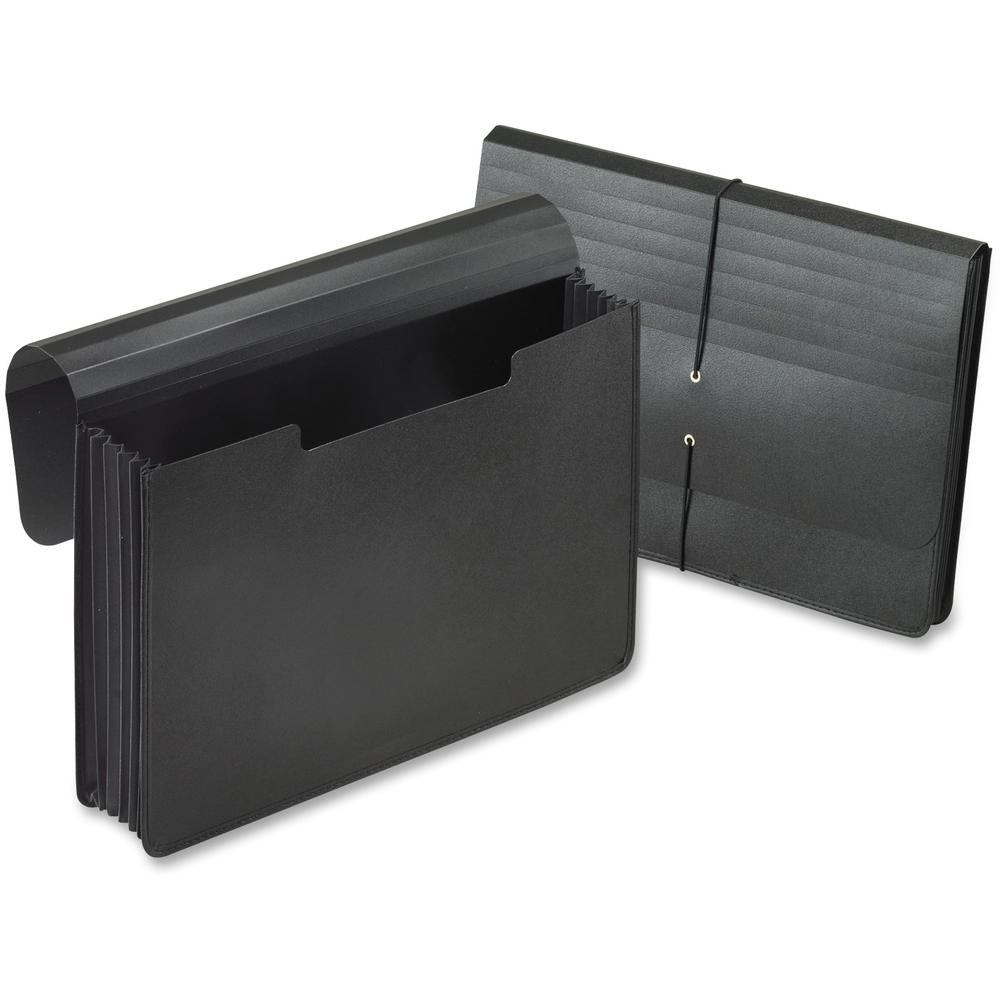 Pendaflex Legal Expanding File - 5 1/4'' Folder Capacity - 8 1/2'' x 14'' - 5 1/4'' Expansion - Plastic - Black - 1 Each
