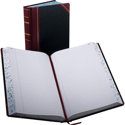 Boorum & Pease Boorum 9 Series Record Rule Account Books - 500 Sheet(s) - Thread Sewn - 8.62'' x 14.12'' Sheet Size - Red - White Sheet(s) - Blue, Red Print Color - Black, Red Cover - 1 Each