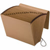Pendaflex Essentials Letter Expanding File - 8 1/2'' x 11'' - 7/8'' Expansion - 21 Pocket - Kraft, Tyvek - Brown - Reinforced Gusset, Elastic Closure - 0% Recycled - 1 Each