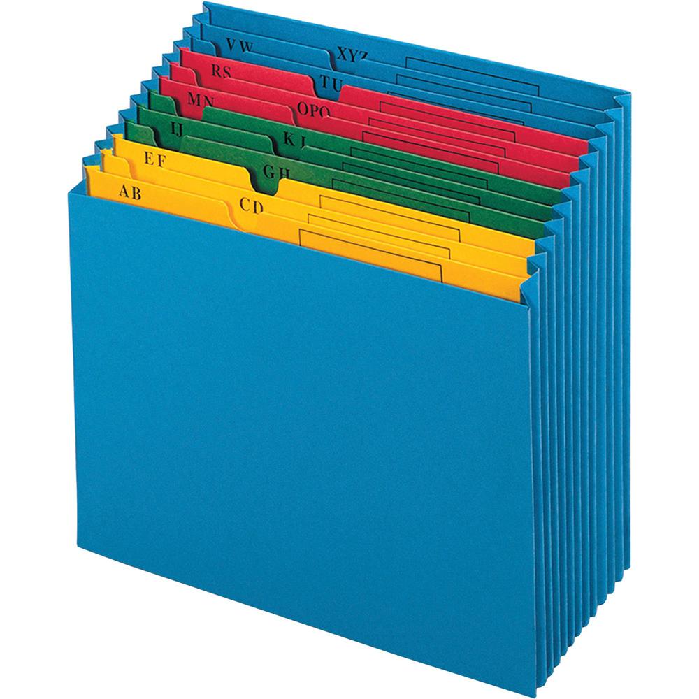 Pendaflex Recycled Expanding File - 11'' x 12'' - 12 Pocket(s) - Paper, Paper - Blue - 10% Recycled - 1 Each
