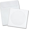 Quality Park Paper CD/DVD Sleeves - CD/DVD - 5'' Width x 4 7/8'' Length - 24 lb - White - Wove - 100 / Box