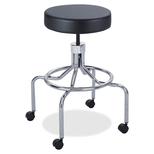 Safco High Base Screw Lift Lab Stool - 250 lb Load Capacity - 25'' x 25'' x 33'' - Black
