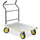 Safco Stow-Away Platform Hand Truck - Tubular Handle - 1000 lb Load Capacity - 4 Casters - 7'' Caster Size - Aluminum - 24'' Width x 39'' Depth x 40'' Height - Aluminum Frame - Silver - 1 Each