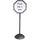 Safco Write Way Dual-sided Directional Sign - 1 Each - 22.5'' Width x 65'' Height x 18'' Depth - Octagonal Shape - Both Sides Display, Magnetic, Durable - Steel - Indoor, Outdoor, Office - Black
