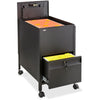 Safco Rollaway Mobile File Cart - 300 lb Capacity - 4 Casters - 2'' Caster Size - Steel - x 17'' Width x 26'' Depth x 28'' Height - Black - 1 Each
