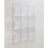 Safco 9-Pocket Magazine/Literature Display Rack - 9 Pocket(s) - 36.88'' Height x 30'' Width x 2'' Depth - Break Resistant - Clear - Plastic - 1 Each