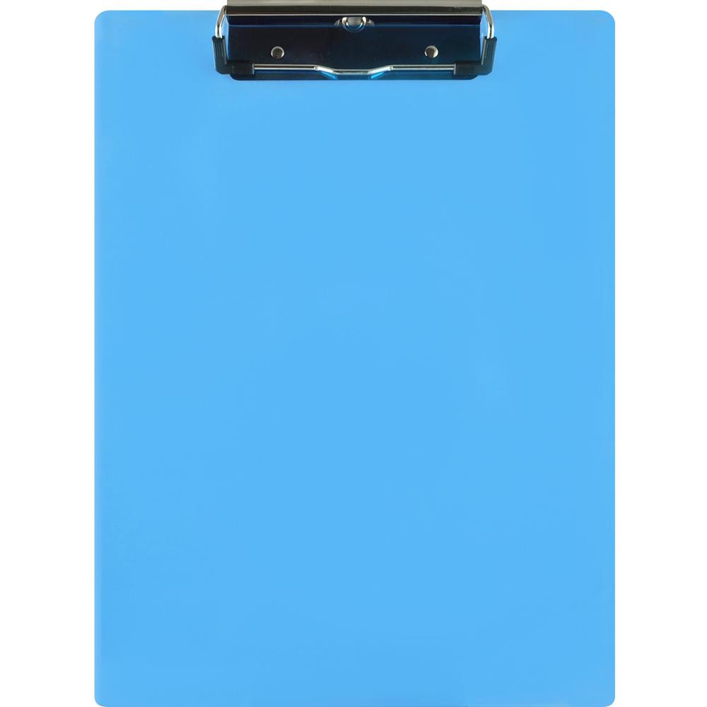 Saunders Acrylic Clipboard - 0.50'' Clip Capacity - 9'' x 12'' - Acrylic - Blue - 1 Each