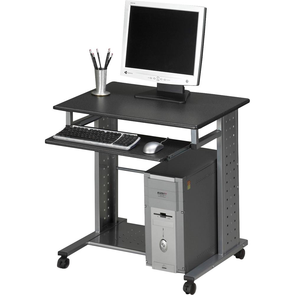 Mayline Mobile Workstation - For - Table TopRectangle Top - 29.75'' Height x 29.75'' Width x 23.50'' Depth - Assembly Required - Charcoal Black - Steel - 1 Each - Safco