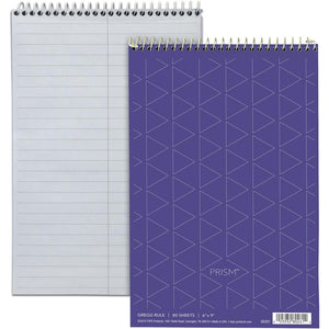 TOPS Prism Steno Books - 80 Sheets - Wire Bound - Gregg Ruled Margin - 6'' x 9'' - Orchid Paper - Perforated, Stiff-back, WireLock - 4 / Pack