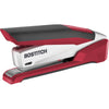Bostitch InPower Spring-Powered Antimicrobial Desktop Stapler - 28 Sheets Capacity - 210 Staple Capacity - Full Strip - 1/4'' Staple Size - 1 Each - Silver, Red