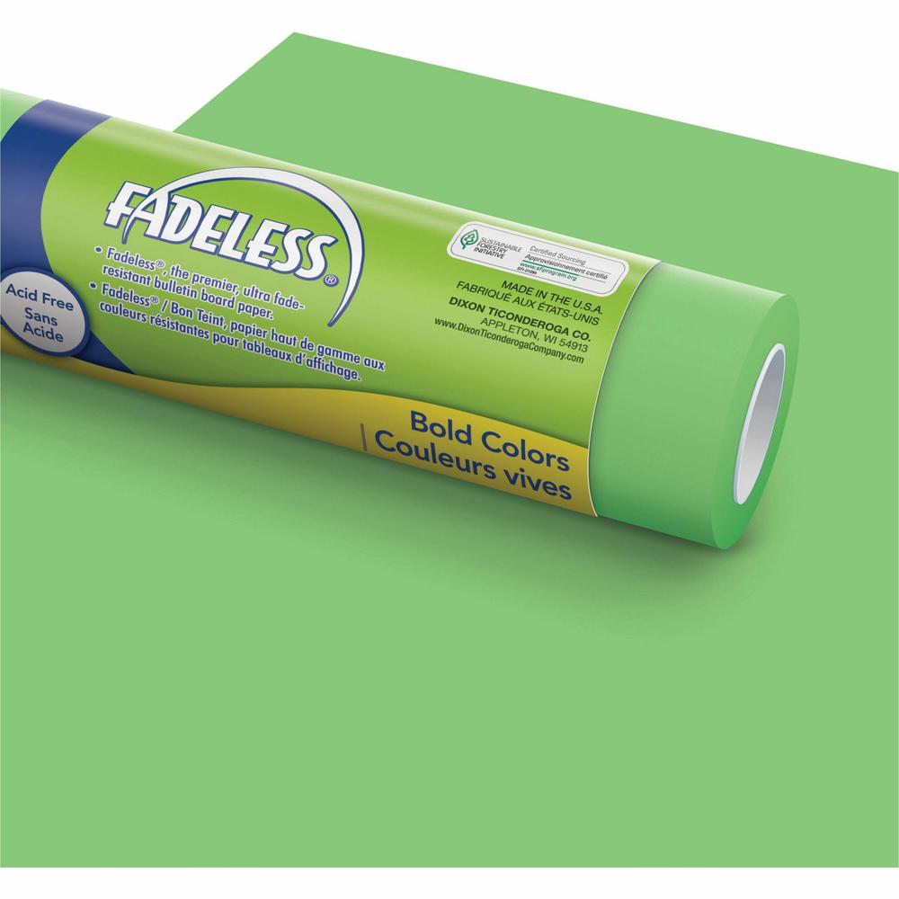 Fadeless Bulletin Board Art Paper - Art Project, Craft Project, School Project, Home Project, Office Project - 3''Height x 48''Width x 50 ftLength - 1 / Roll - Nile Green - Paper - Pacon