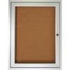 Ghent 1-door Enclosed Indoor Bulletin Board - 36'' Board Height x 24'' Board Width - Natural Cork Surface - Shatter Resistant - 1 Each