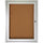Ghent 1-door Enclosed Indoor Bulletin Board - 36'' Board Height x 24'' Board Width - Natural Cork Surface - Shatter Resistant - 1 Each