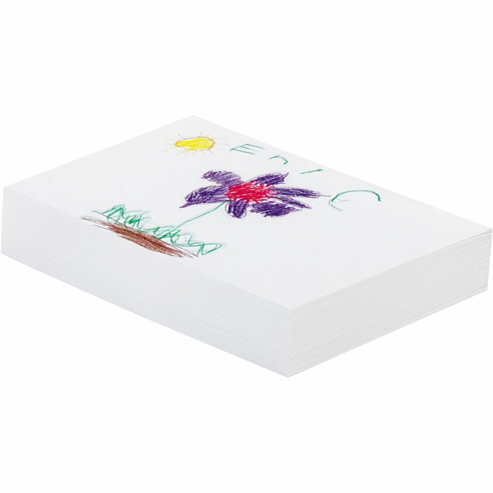 Pacon Drawing Paper - 500 Sheets - Plain - 12'' x 18'' - White Paper - Acid-free, Heavyweight - Recycled - 500 / Ream