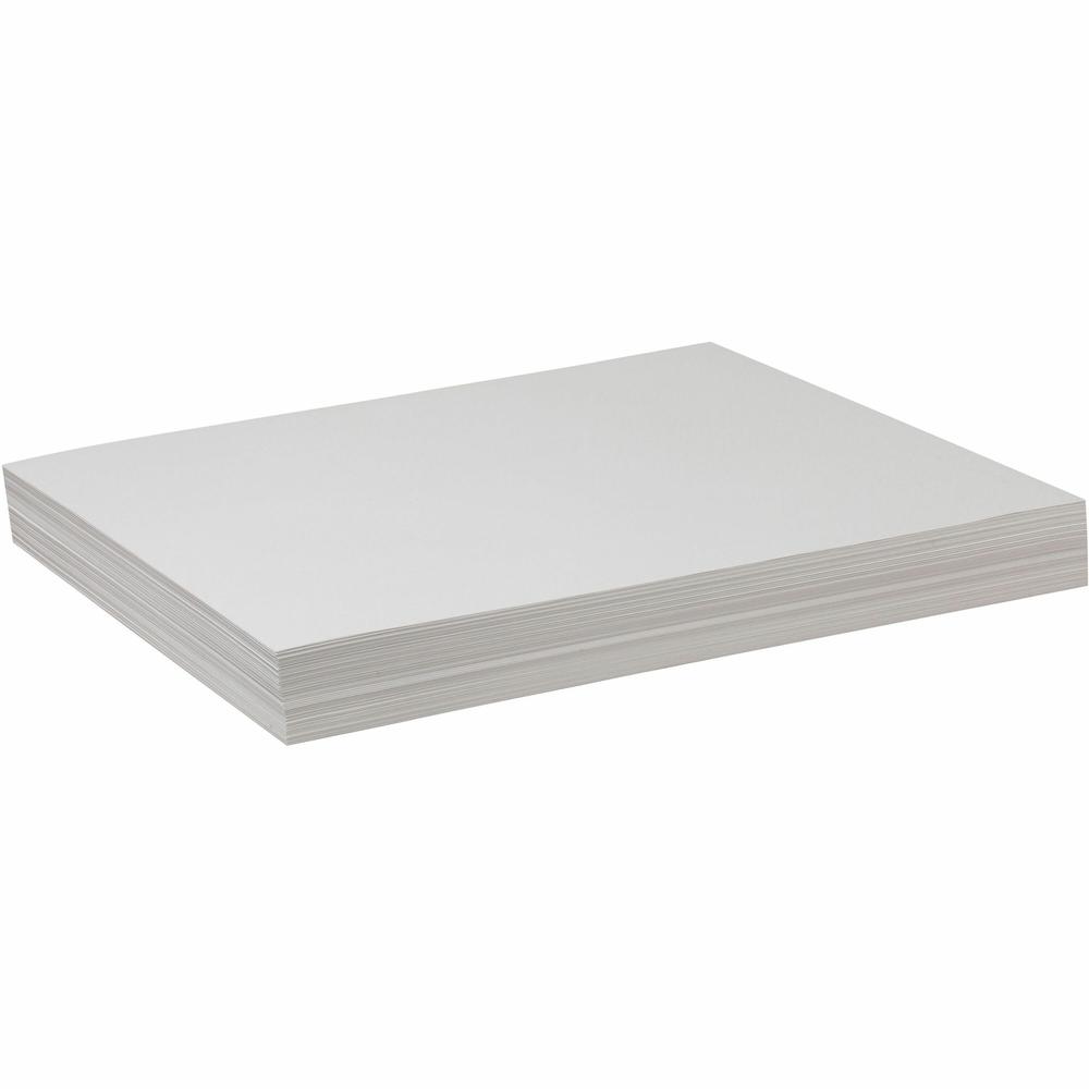 Pacon Drawing Paper - 500 Sheets - 18'' x 24'' - White Paper - Dual Purpose, Standard Weight - 500 / Ream